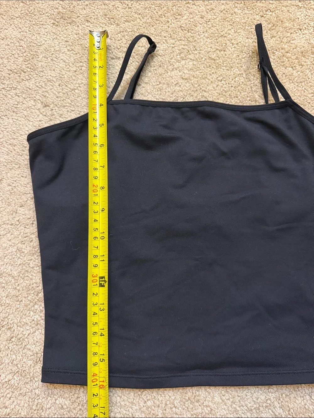 ALO Yoga Black Slim Spaghetti-Strap Camisole Crop Tank Size Large